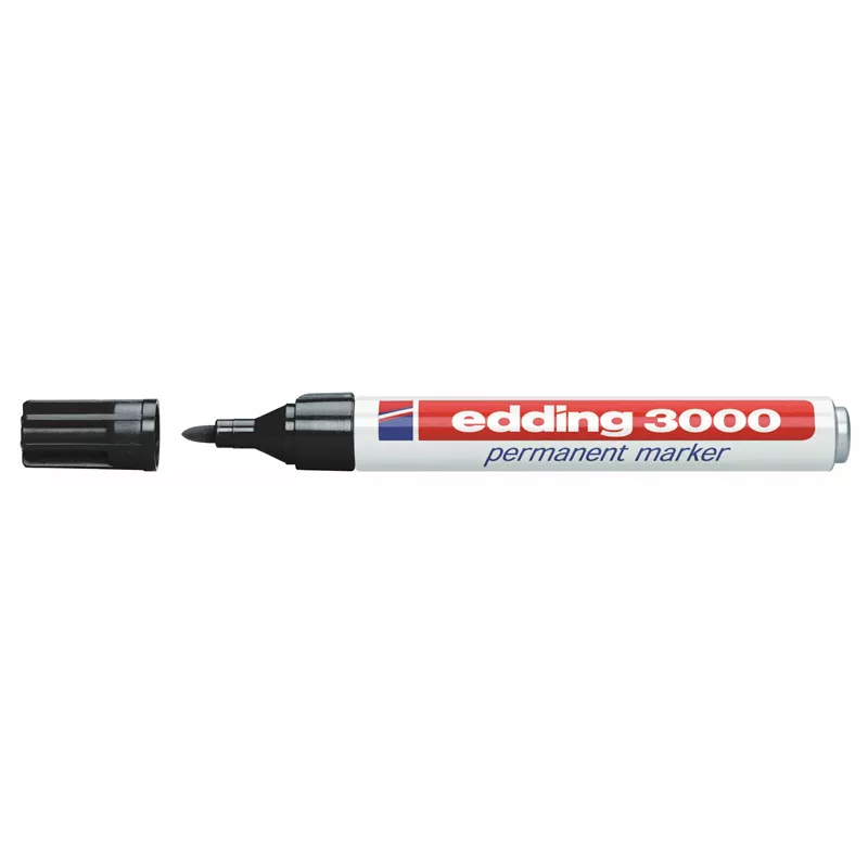 Edding 3000 Permanent Markör 1,5 - 3 mm Yuvarlak Uçlu Kalem Siyah