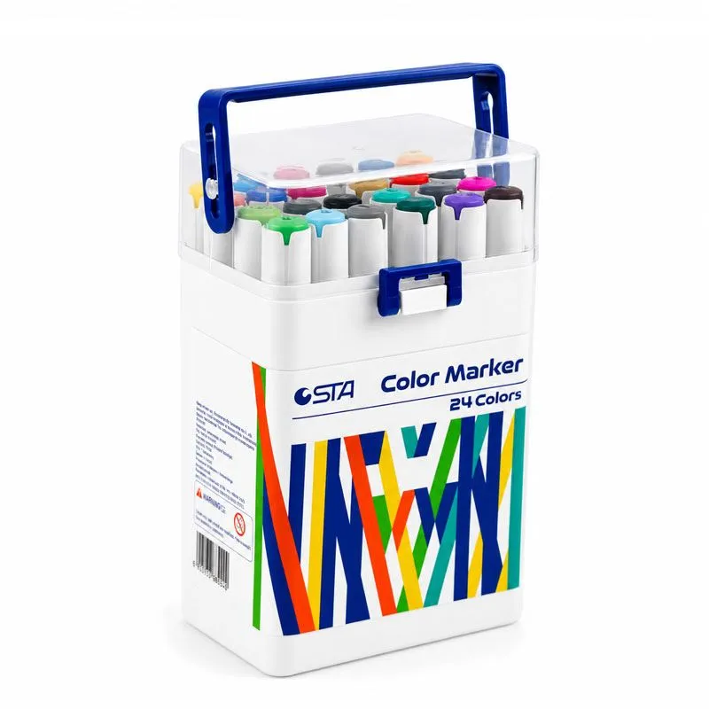 STA MARKER ALKOL BAZLI ÇİFT UÇLU SET 24 LÜ STA-910324