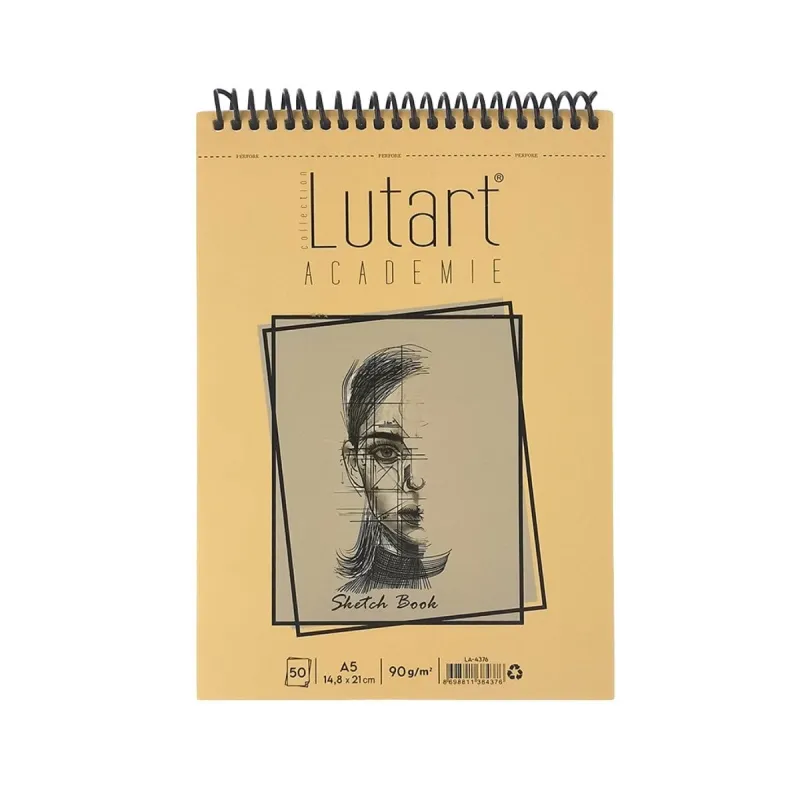 Lutart Akademie Spiralli Perforeli Eskiz Defteri 90 gr Ivory A5 50 Yaprak LA-4376