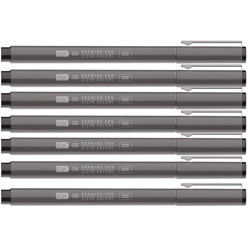 KRAF DRAWING PEN - ÇİZİM KALEMİ 7 Lİ SET 222