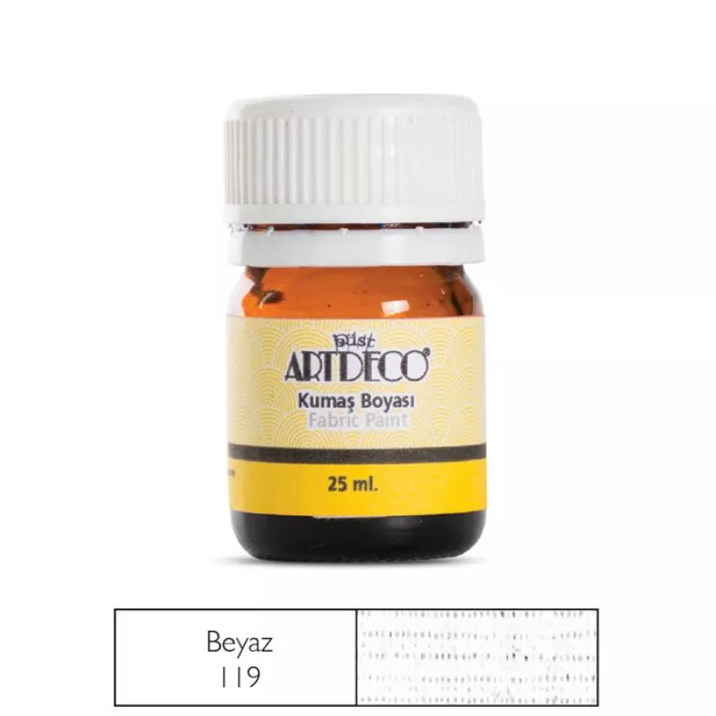 ARTDECO BEYAZ KUMAŞ BOYASI 25 ML 119