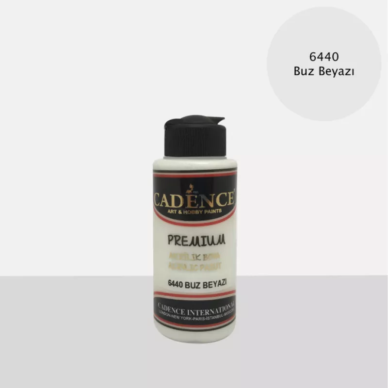 CADENCE PREMİUM AKRİLİK BOYA 120 ML 6440 BUZ BEYAZI