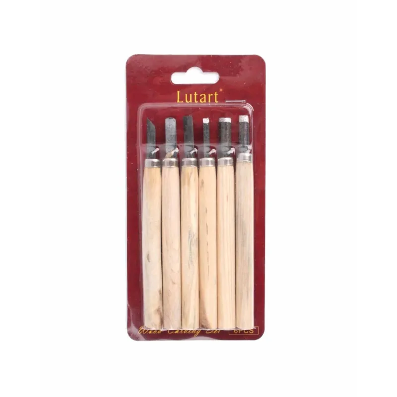 LUTART LİNOL OYMA SETİ AHŞAP SAPLI 6 LI LA-7006