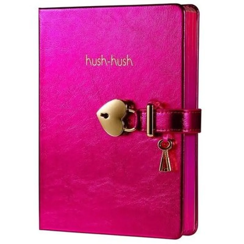 VİCTORİAS JOURNALS HUSH HUSH KİLİTLİ METALİK DEFTER KUTULU 80GR. 160 YP. ÇİZ..PEMBE 124-1911