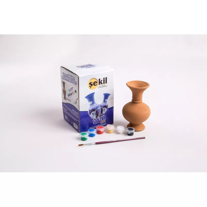 ŞEKİL Vazo Boyama Seti 8 Parça %100 Doğal (Vase Set)