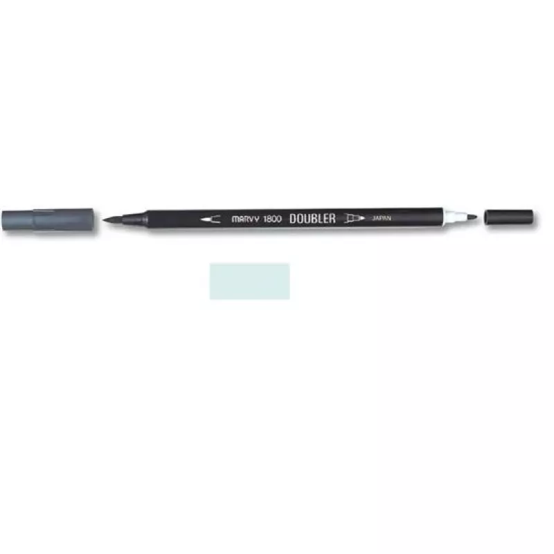Marvy 1800 Doubler Çift Uçlu Brush Pen Fırça Kalem No:51 Aqua Grey