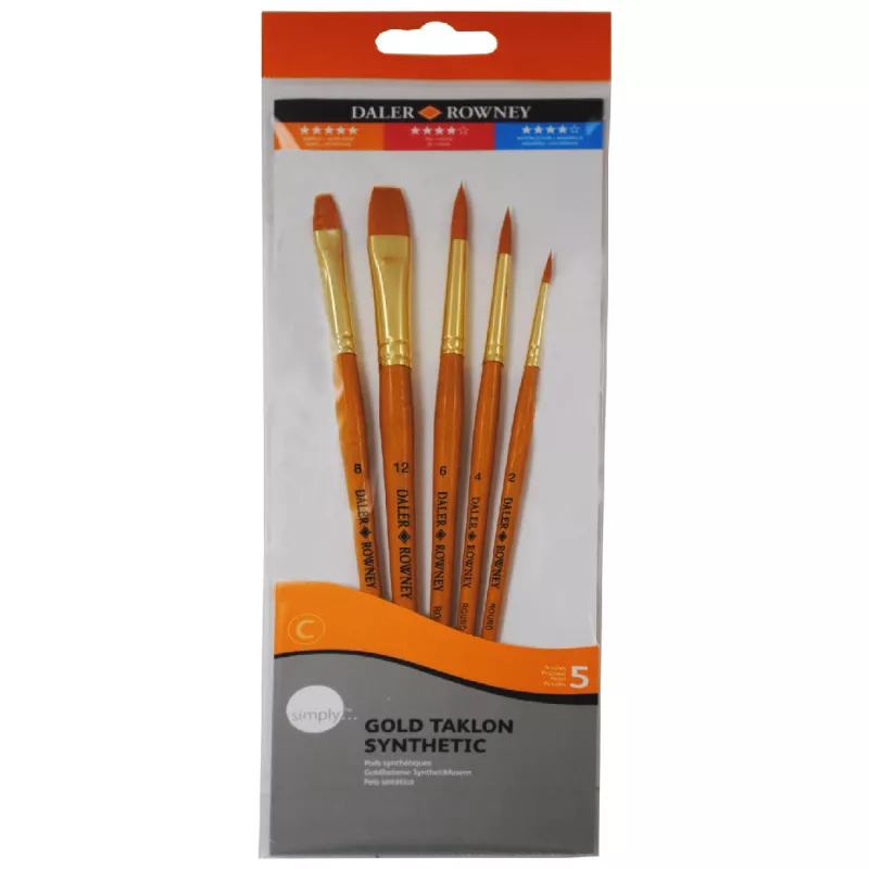 DALER ROWNEY GOLD TAKLON 5'Lİ FIRÇA SETİ