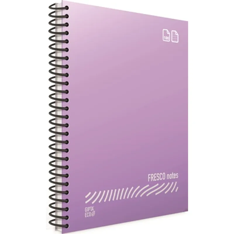 GIPTA DEFTER EKO FRESCO A4 SPİRALLİ PP KAPAK 80 YP. ÇİZGİLİ 4899