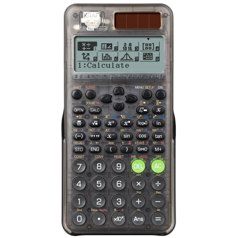KRAF HESAP MAKİNESİ BİLİMSEL FONKSİYONLU HM-310 ŞEFFAF- TRANSPARENT GÖVDE
