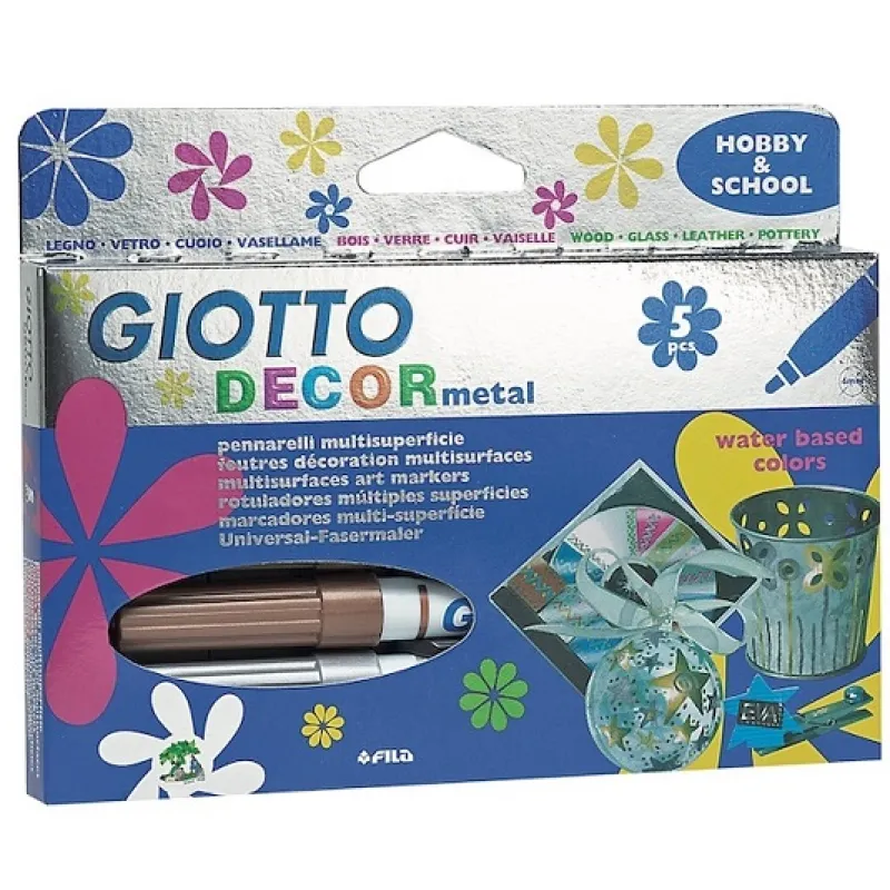 GIOTTO DECOR METALİK PAINT MARKER 5 Lİ