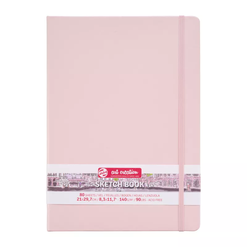 Royal & Talens Sketch Book Pembe 21x29.7 140 GR 80yp. Ciltli Eskiz Defteri