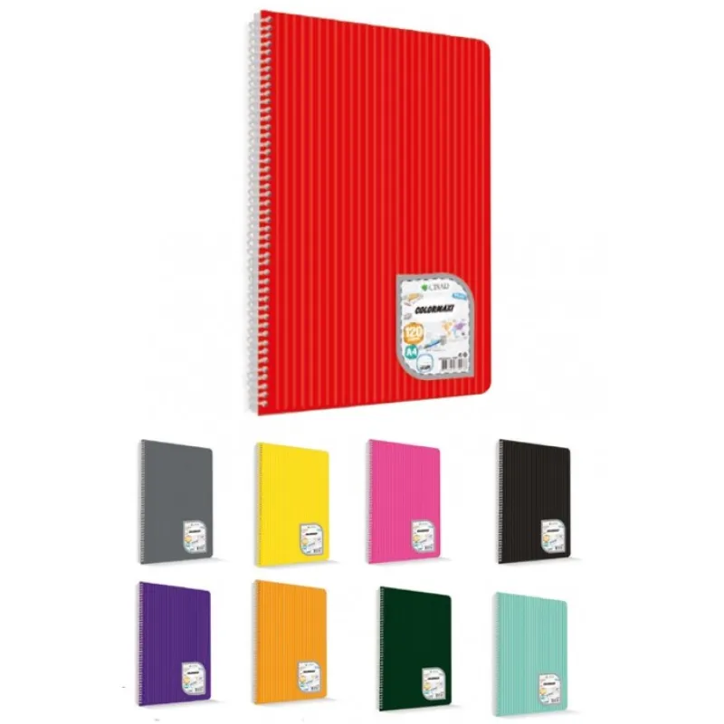 ÇINAR COLORMAXİ DEFTER SPİRALLİ PLASTİK KAPAK 72 YP A-4 ÇİZGİLİ