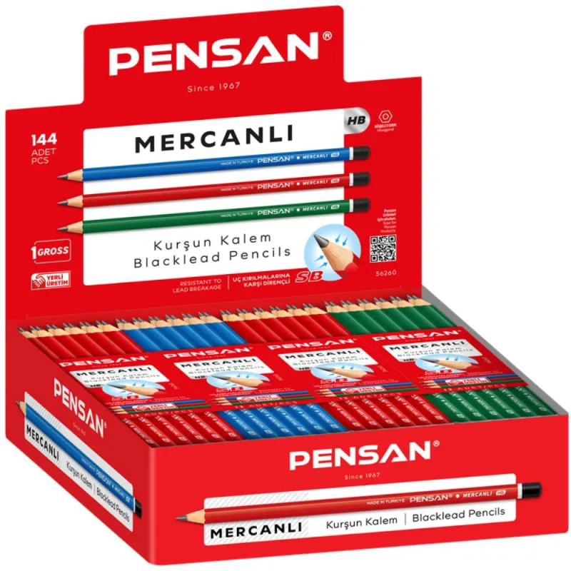 PENSAN KURŞUN KALEM MERCANLI 12 Lİ