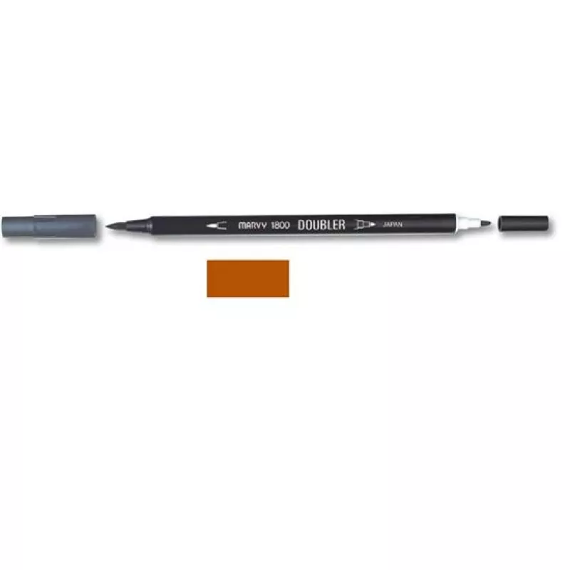  Marvy 1800 Doubler Çift Uçlu Brush Pen Fırça Kalem No:88 Terra Cotta