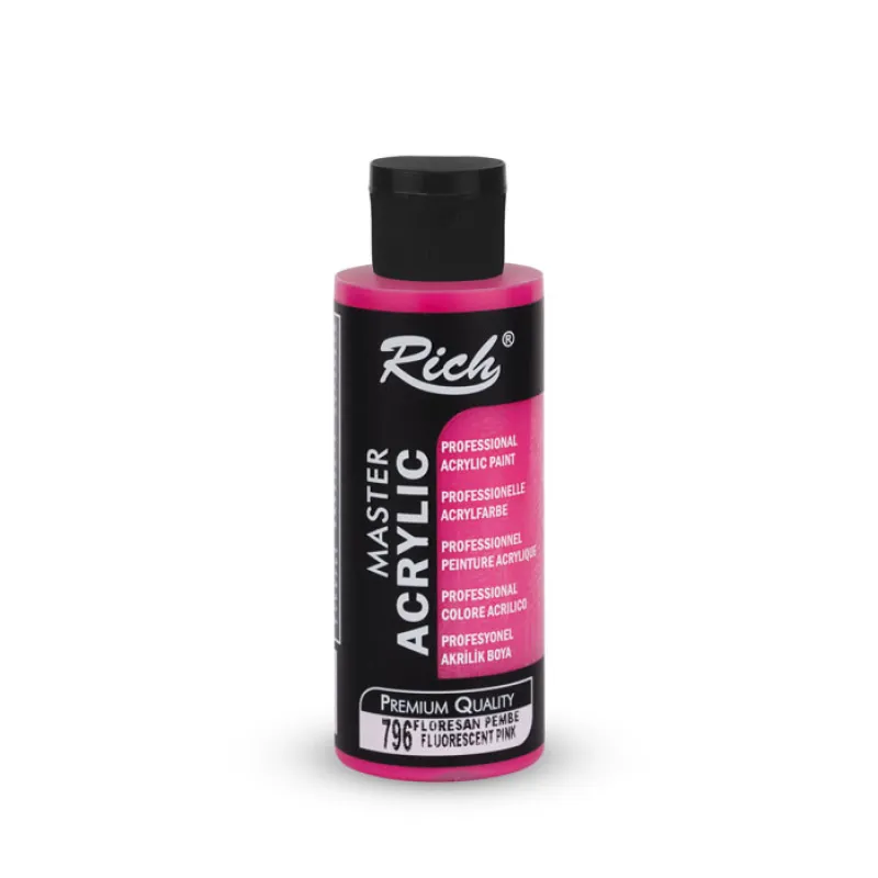 RİCH MASTER AKRİLİK FLORESAN 120 CC PEMBE 2447