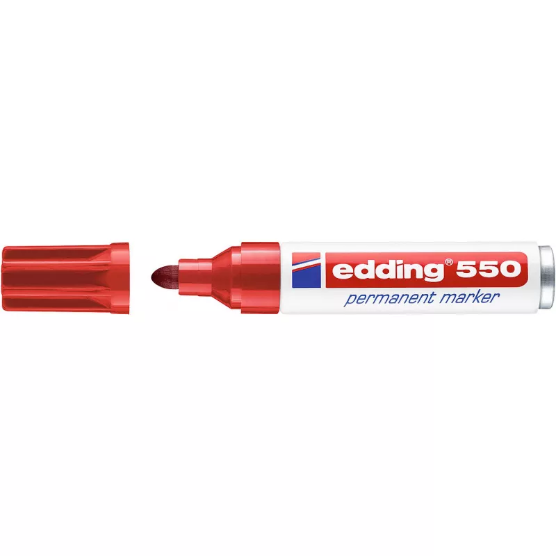 EDDİNG PERMANENT MARKÖR YUVARLAK UÇ 3-4 MM KIRMIZI E-550