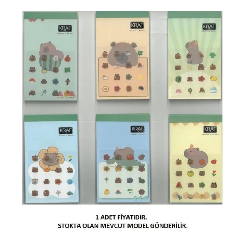 KRAF NOT DEFTERİ CAPYBARA 76x127 50 YP 2221CB