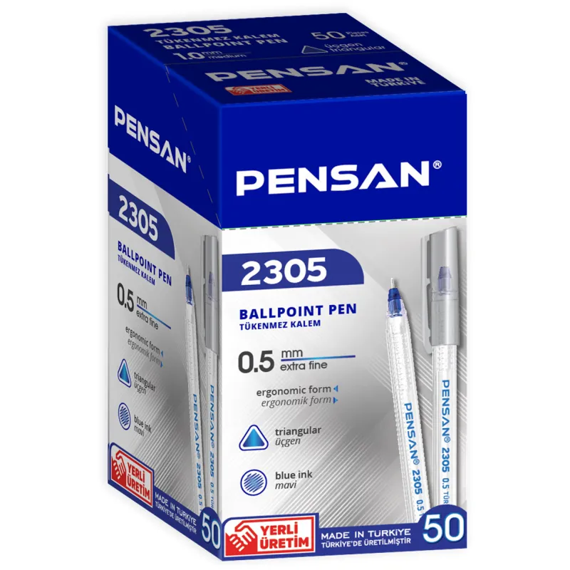 PENSAN 2305 MAVİ TÜKENMEZ KALEM ÜÇGEN 0.5