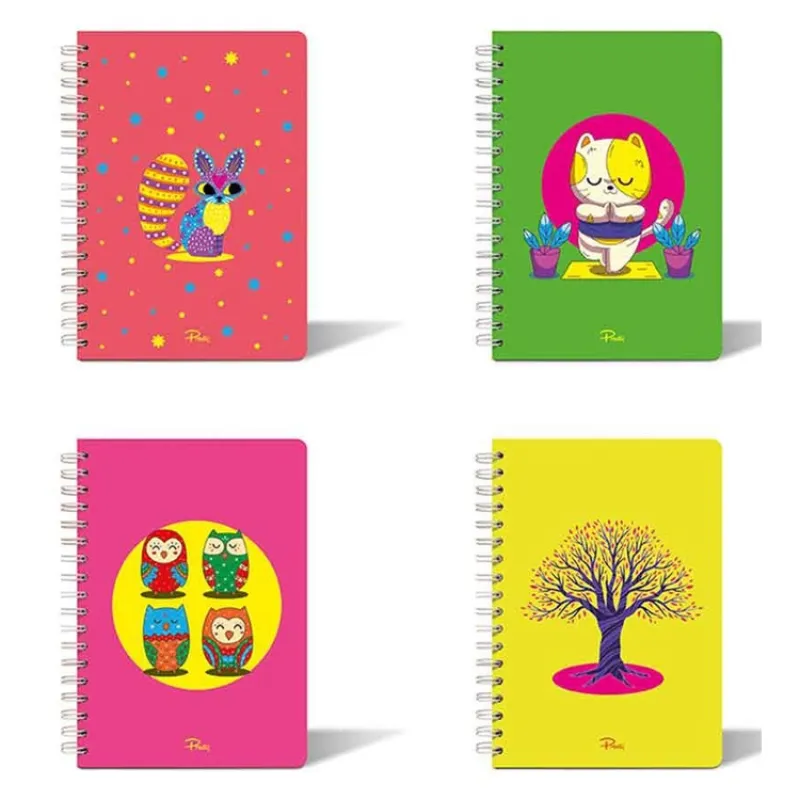 YMN PRESTİJ NEON KARELİ SPİRALLİ KENARLARI RENKLİ 72 YP. DEFTER 17X24