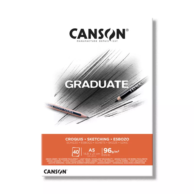 Canson Graduate A5 96 gr. 40 sayfa Sketch Çizim Defteri