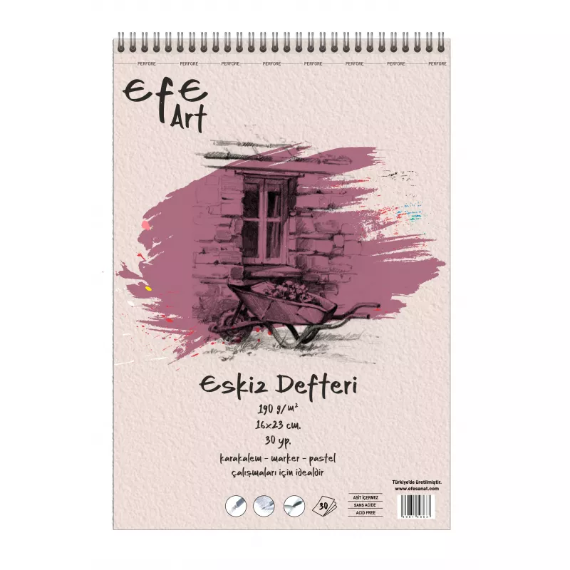 Efe Art Eskiz Defteri 190 gr. 16x23 