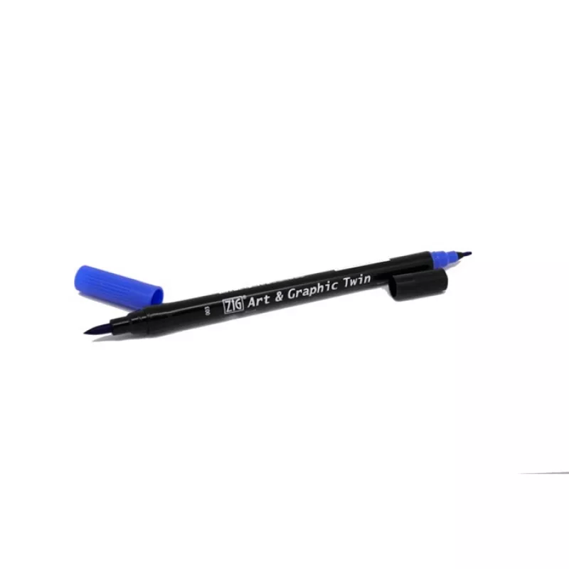 ZIG ART & GRAPHIC TWIN ÇİFT TARAFLI BRUSH MARKER BLUE