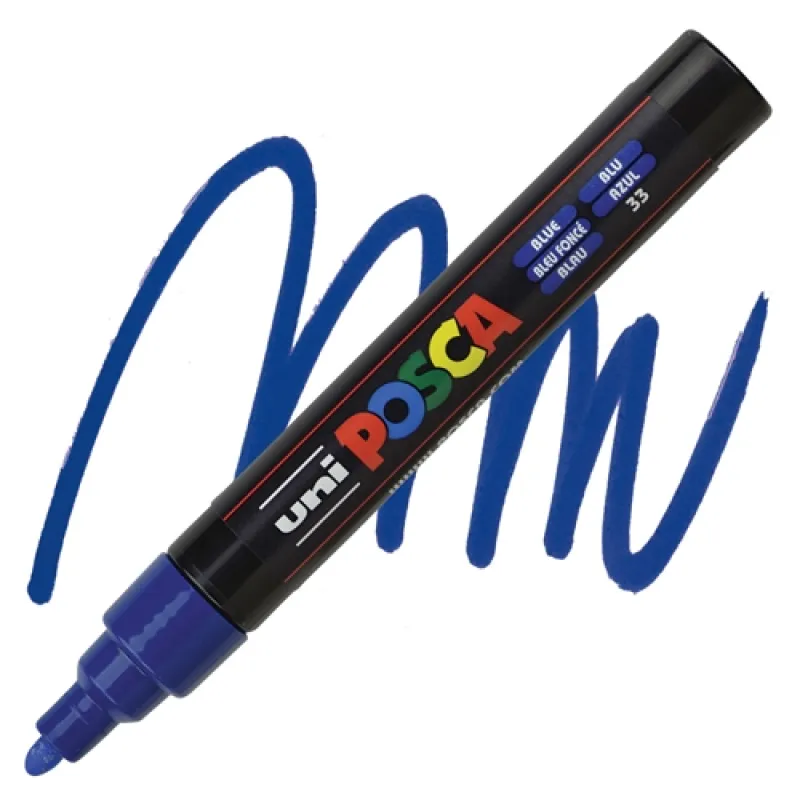 UNİ POSTER MARKÖRÜ POSCA 1.8-2.5 PC-5M MAVİ