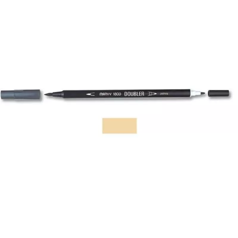 Marvy 1800 Doubler Çift Uçlu Brush Pen Fırça Kalem No:24 Beige