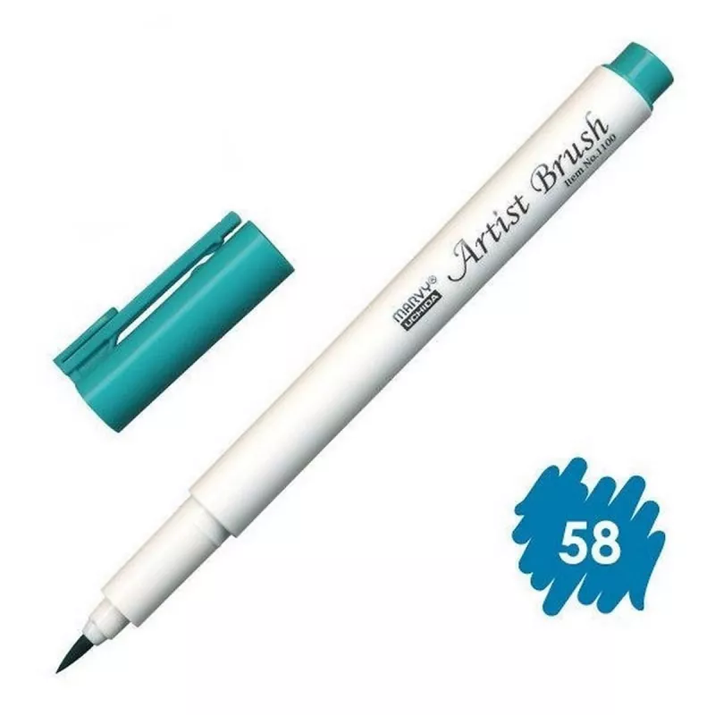 Marvy Artist Brush Fırça Uçlu Kalem 1100 No:58 Peacock Green