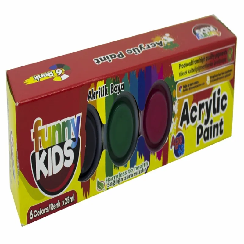 RİCH FUNNY KIDS AKRİLİK 6*25 SIRALI SET 1500 