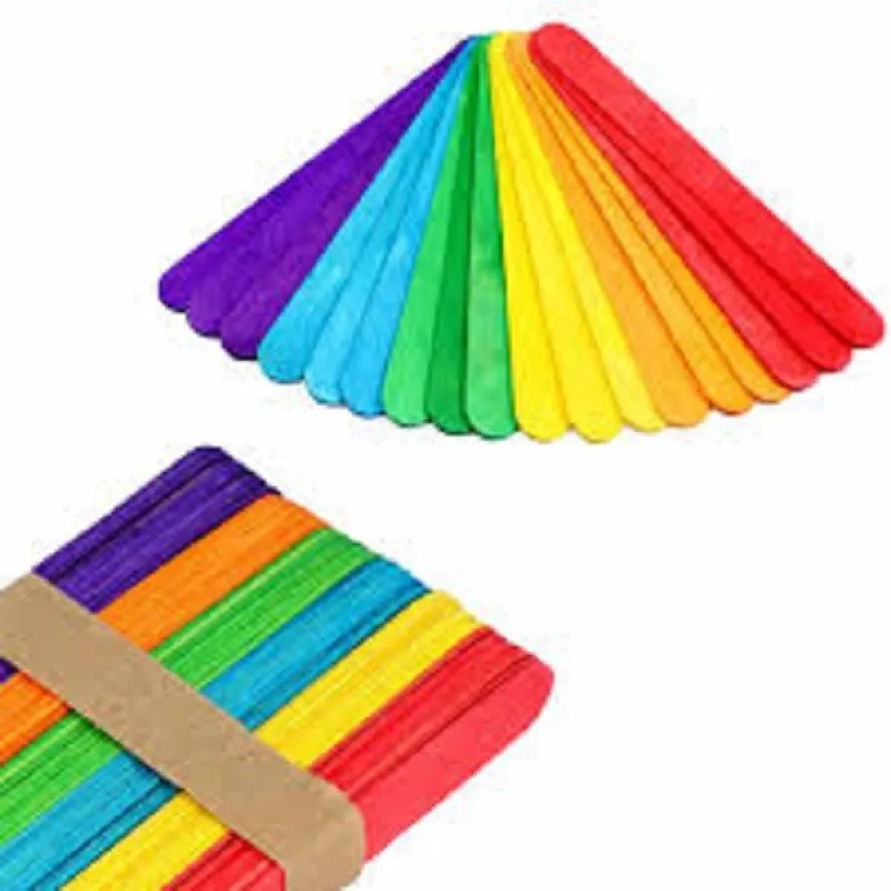 KİKAJOY RENKLİ AHŞAP ÇUBUK 50 Lİ