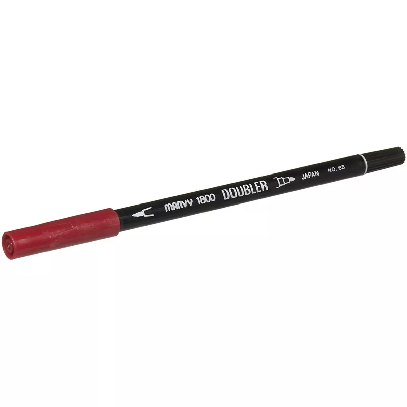 Marvy 1800 Doubler Çift Uçlu Brush Pen Fırça Kalem No:65 Cherry