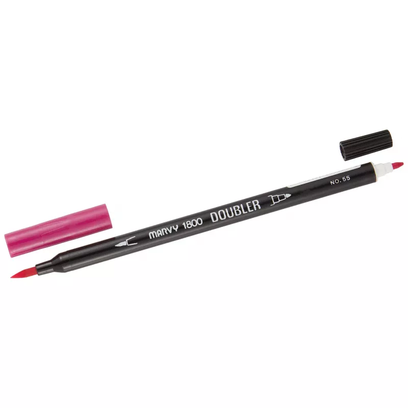 Marvy 1800 Doubler Çift Uçlu Brush Pen Fırça Kalem No:55