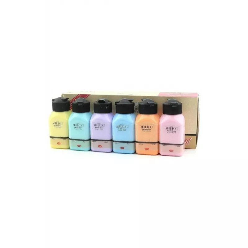 ARTDECO AKRİLİK BOYA 6X75 ML. SET PASTEL RENKLER