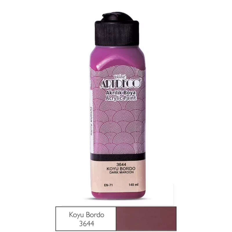 ARTDECO AKRİLİK BOYA 140 ML KOYU BORDO 3644