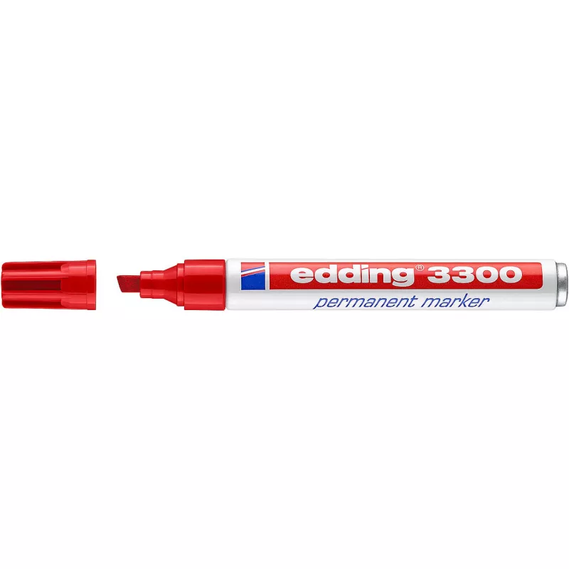 EDDİNG ÇOK AMAÇLI PERMANENT MARKÖR KESİK UÇ 1-5 MM KIRMIZI (E-3300)