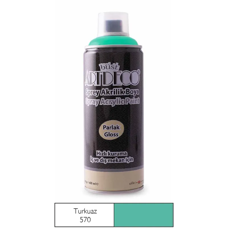 ARTDECO SPREY BOYA AKRİLİK 400 ML TURKUAZ Y-400-570