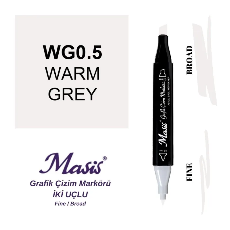 MASİS GRAFİK ÇİZİM MARKER İKİ UÇLU ÇM-WG0.5