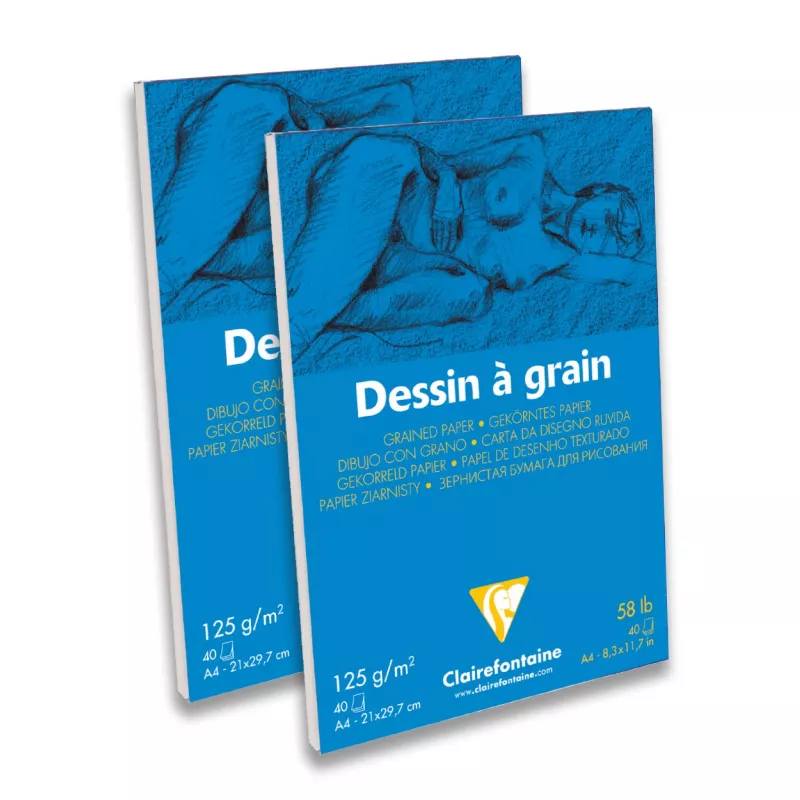 Clairefontaine Çizim Bloğu A4 125 Gr 40 Yaprak DESSİNG A GRAİN