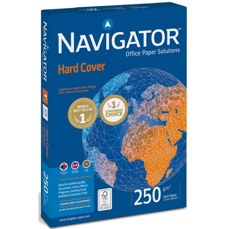 NAVİGATOR FOTOKOPİ KAĞIDI A4 250 GR HARD COVER 125Lİ