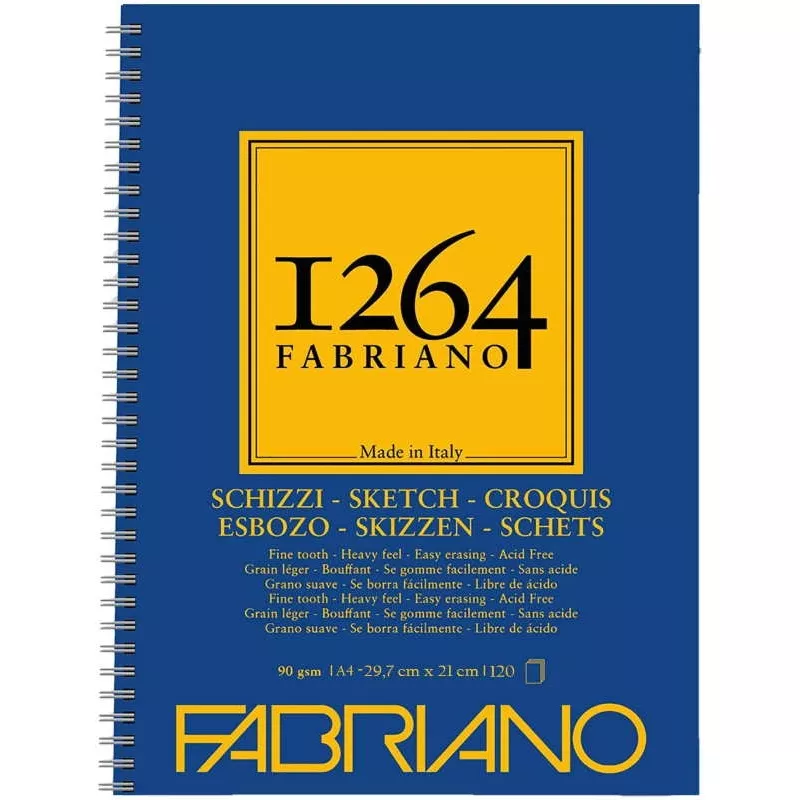 Fabriano 1264 Sketch Paper Eskiz Defteri 90 gr. 120 yp. Yandan Spiralli A4 19100635