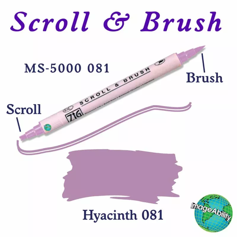 Zig Scroll & Brush Çift Çizgi ve Fırça Uçlu Kaligrafi Kalemi 081 Hyacinth