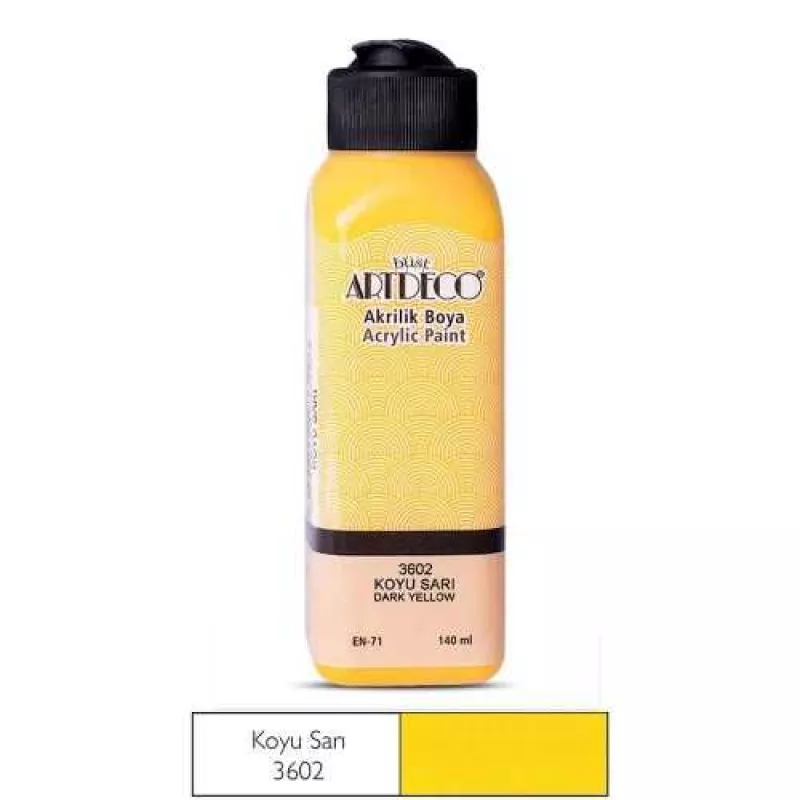 ARTDECO AKRİLİK BOYA KOYU SARI 140 ML 3602