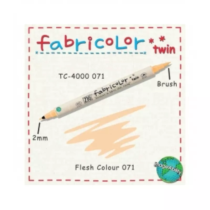 ZIG FABRICOLOR ÇİFT UÇLU TWIN KUMAŞ KALEMİ FLESH COLOUR 071