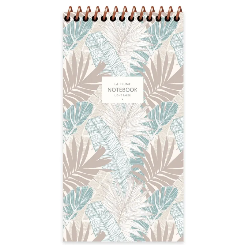 KESKİN DEFTER LA PLUME LEAVES 10x19 KARTON KAPAK SPİRALLİ 80 YP. ÇİZGİLİ 385260