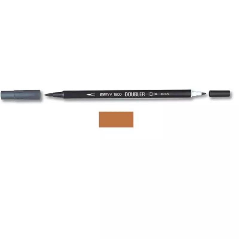 Marvy 1800 Doubler Çift Uçlu Brush Pen Fırça Kalem No:44 Light Brow