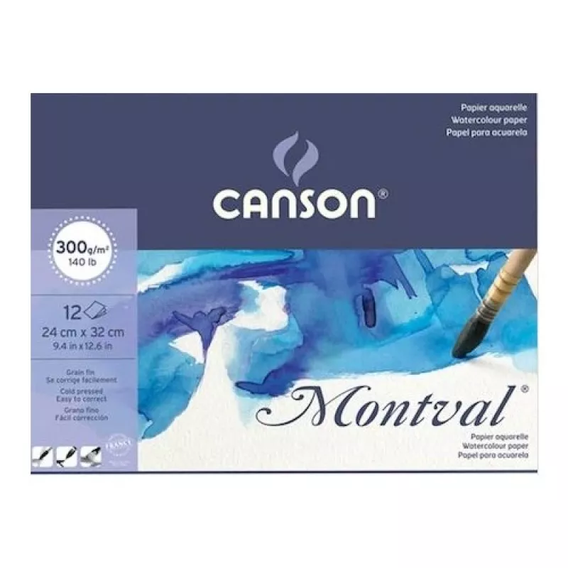 CANSON MONTVAL SULUBOYA DEFTER 12 SAYFA 24X32 300GR