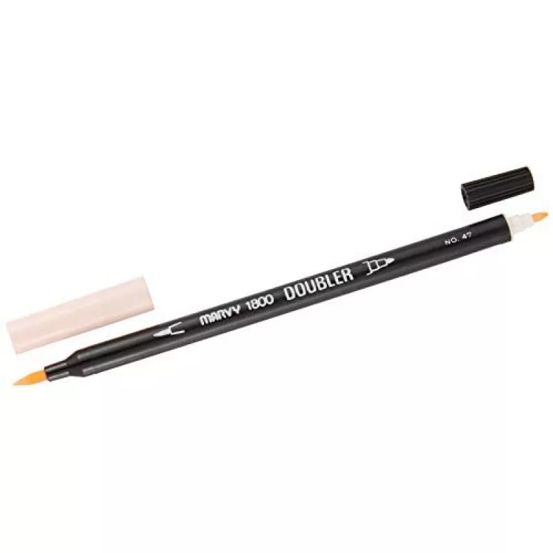Marvy 1800 Doubler Çift Uçlu Brush Pen Fırça Kalem No:47 Pale Pink