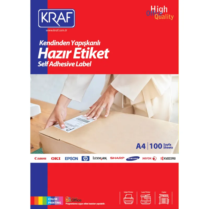 KRAF LASER ETİKET KF-2035 52.5 X 33 MM 36LI