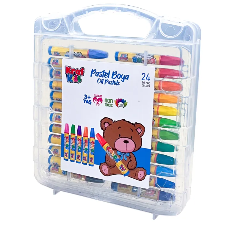 KRAF KIDS PASTEL BOYA 24 LÜ ÇANTALI KK525